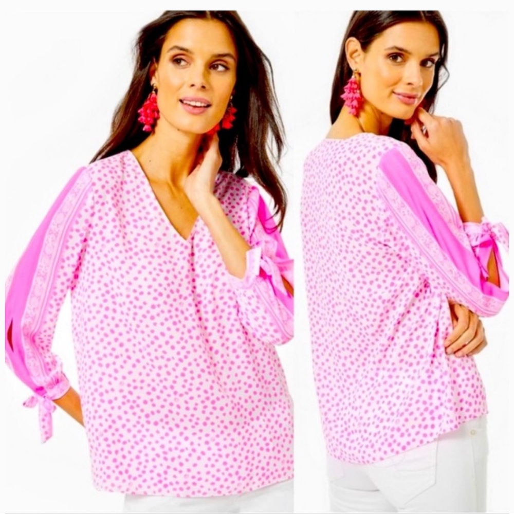 Lilly Pulitzer Pink and White Blouse